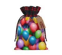 Globos coloridos con estampado de cielo azul, bolsas reutilizables con cordón, para cumpleaños, bodas, reuniones familiares