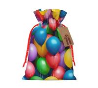 Globos coloridos con estampado de cielo azul con cordón, bolsas de temporada, celebraciones, embalaje de regalo ecológico