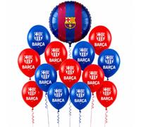 Globos Cumpleaños FC Barcelona - Kit 13 Globos con Globo Foil, Decoración Fiesta Infantil de Fútbol para Niños, Fiestas y Celebraciones Barca