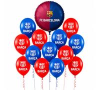 Globos Cumpleaños FC Barcelona - Kit 13 Globos con Globo Foil, Decoración Fiesta Infantil de Fútbol para Niños, Fiestas y Celebraciones Barca