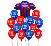 Globos Cumpleaños FC Barcelona - Kit 13 Globos con Globo Foil, Decoración Fiesta Infantil de Fútbol para Niños, Fiestas y Celebraciones Barca