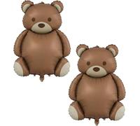 Globos Cumpleaños Oso Niños, 2pcs Globos de Oso, Bear Foil Balloons, Osos Globo Fiesta Cumpleaños, Globo de Papel de Aluminio Osos, Bär de Aluminio Ballon, Juego de Ballon de Bär Grande