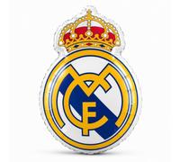 Globos Cumpleaños Real Madrid - Decoración Fiesta Madridista con 12 Globos Látex y Globo Foil, Kit Globos Infantil de Fútbol para Niños, Fiestas y Celebraciones Real Madrid (GLOBO FOIL ESCUDO)