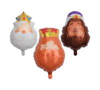 Globos Cumpleaños Real - Paquete de 3 decoraciones para temáticas King, juego de globos de lámina y látex vibrantes, material robusto reutilizable, divertidos para , para riu