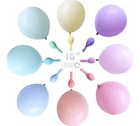 Globos de 10 pulgadas, 100 unidades, colores pastel, coloridos, arcoíris, caramelo, globos de látex para cumpleaños, unicornio, boda, sirena, bebé, decoraciones de fiesta