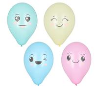 Globos de 25 cm con diseño kawaii, juego de 8 unidades, globos para helio o aire, globos de látex como decoración de fiesta de cumpleaños para niños, juego de globos como decoración de habitación