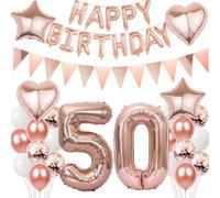 Globos de 50 cumpleaños para mujer, juego de 50 años, globos de 50 años, decoración de cumpleaños, globos de 50 años, decoración de cumpleaños para mujer, decoración de 50 años, para mujeres y niñas