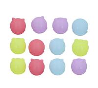 Globos de agua reutilizables de silicona recargables de llenado rápido a prueba de fugas, divertidas bolas de agua de dibujos animados para piscina, playa, fiestas de verano, 12