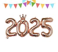 Globos de aluminio 2025,Globos de aluminio numerados 2025 | Decoración navideña en,Globo número de año nuevo, suministros para de año nuevo, decoraciones nuve