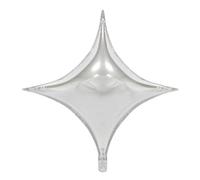 Globos de aluminio, 50 globos de estrella de 25.4 cm, cuatro ángulos, globos de papel de aluminio cuadrangulares dorados para helio, cumpleaños, graduación, Año Nuevo