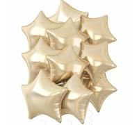 Globos de aluminio con forma de estrella, 10 unidades, 18 pulgadas, con forma de estrella, globos de helio, para cumpleaños, baby shower, boda, compromiso, decoración