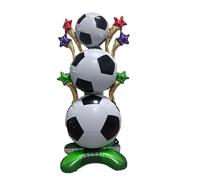 Globos de aluminio con forma trofeo fútbol, Pedestal soporte, globos copa, decoraciones fiesta temáticas cumpleaños, 3 uds Para Fiestas(Color3)