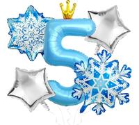 Globos de Aluminio de Copo de Nieve, Globos Copos de Nieve, Globo Numero 5 Cumpleaños, Globo Foil Copo de Nieves, Globoes de Nieves, Globoes Numero 5, Globoss Temáticos de Invierno