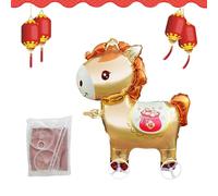 Globos De Animales De Caballo 2026: Linda Decoración Navideña Interactiva, Globos De Aluminio mylarr Año Caballo, Kit De Celebración Del Festival De Primavera | Flotantes Festivos Para
