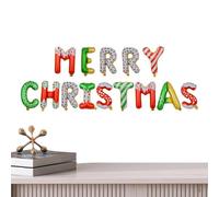 Globos de Año Nuevo - 16 globos | Decoración de papel de aluminio - Feliz Navidad Font 16 - Globos de papel de aluminio en colores dulces y plateados crean un ambiente festivo festivo