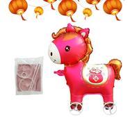 Globos de Año Nuevo | 2026 Decoraciones de Inflables - Globo de Caballo Animal que se mantiene de pie y caminando | para de Primavera Vacaciones Exterior Casa Jardín Salón