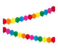 Globos de arco iris para decoración de fiesta de cumpleaños para niños, adultos, niños, niñas, guirnaldas de papel coloridas 3D, paquete de 3, 3 m de longitud, hechos por Talking Tables