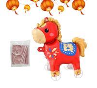 Globos de caballo, inflables y bonitos dibujos animados con ruedas - 2026 Horse Animal Balloons - para adultos niños al aire libre patio porch Living Room Party Celebration Spring Festival Holiday