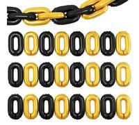 Globos de Cadena Oro Negro Paquete de 24 Globos de Cadena de Lámina Dorada de 16 Pulgadas,Guirnalda de Globos Metal Oro Negro, Globo Arco Kit para Cumpleaños Fiesta Baby Shower Bodas Decoración