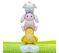 Globos de Conejo de Pascua,Decoración de primavera gigante autoportante reutilizable,Globos de Conejo para Decoración de Pascua - para Interiores, Exteriores, Jardín, Patio, Porche, Finca, Vacaciones,