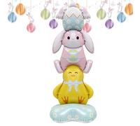 Globos de Conejo de Pascua,Resistentes a fugas y autosoportables para decoración primaveral - Globos de pie de Conejo de Pascua | para Hogar, Interior, Exterior, Jardín, Patio, Porche, Cumpleaños