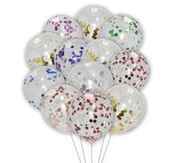 Globos de confeti con purpurina para padrino de 12 pulgadas, globos de helio para niños, adultos, cumpleaños, boda, graduación, aniversario, eventos, decoraciones de fiesta (10 m, cinta gratis