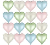 Globos de corazón rosa crema de 18 pulgadas, globos de mylar para baby shower, primer cumpleaños del bebé, proponer matrimonio, boda, aniversario, día de San Valentín, suministros de decoración de