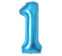 Globos de Cumpleãnos 1 Azul,101 CM Globo Numeros Gigantes Grandes Decoracion,Globo Numero 1,Globos Niño Niña Adultos,Vuelan con Helio