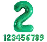Globos de Cumpleãnos 2 Verde,101 CM Globo Numeros Gigantes Grandes Decoracion,Globo Numero 2,Globos Niño Niña Adultos,Vuelan con Helio