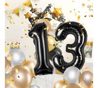 Globos de cumpleaños-40 pulgadas-decoración cumpleaños 13 años-Globo inflable de lámina de Negro de decoracion cumpleaños