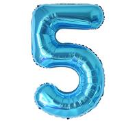 Globos de Cumpleãnos 5,101 CM Blu Globo Numeros Gigantes Grandes Decoracion,Globo Numero 5,Globos Niño Niña Adultos,Vuela