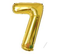 Globos de Cumpleãnos 7 Oro,101 CM Globo Numeros Gigantes Grandes Decoracion,Globo Numero 7,Globos Niño Niña Adultos,Vuelan con Helio