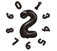 Globos de cumpleaños números 101CM, globos gigantes, helio para globos para decoración cumpleaños niña, fiestas, Año Nuevo, aniversarios, bodas decoración (Negro #2)