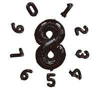 Globos de cumpleaños números 101CM, globos gigantes, helio para globos para decoración cumpleaños niña, fiestas, Año Nuevo, aniversarios, bodas decoración (Negro #8)