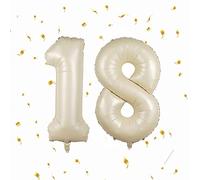 Globos de Cumpleãnos Numeros 18 Beige,101 CM Numeros Globo Gigantes Grandes Decoracion,Globo Numero 18 Globos Niño Niña Adultos Cumpleãnos decorazione,Vuelan con Helio