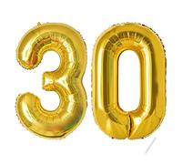 Globos de Cumpleãnos Numeros 30 Oro,101 CM Numeros Globo Gigantes Grandes Decoracion,Globo Numero 7,Globos Niño Niña Adultos,Vuelan con Helio