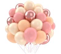 Globos De Cumpleaños Rosa Beige, 52 Globos Retro Rosa, Globos Color Pastel, Globos Oro Rosa, Globos Helio Rosa Pastel Para Decoracion Cumpleaños Fiesta Baby Shower Aniversario Boda Bautizo