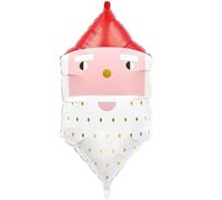 Globos de decoración navideña, juego de globos de aluminio de mylar jumbo, Papá Noel, alce, muñeco de nieve, reno, bastón de caramelo, árbol, suministros de fiesta de Navidad, Papá Noel cuadrado