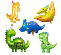 Globos de dinosaurio, 5 unidades, decoración de cumpleaños, globos gigantes, dinosaurios, fiesta de dinosaurio, decoración de cumpleaños infantil, adecuado para decoración de cumpleaños, decoración de