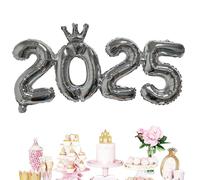 Globos de fiesta 2025,Globos numerados 2025 - de aluminio para decoración de vacaciones - Números de globos de aluminio para bodas, fiestas de cumpleaños, fiestas de vacaciones