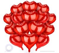Globos de helio en forma de corazón rojo, 30 unidades, globos de helio con forma de corazón, globos de helio con forma de corazón, globos de helio para bodas, día de San Valentín, compromiso, Marry Me