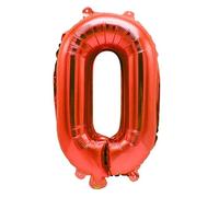 Globos de helio XXL de 100 cm, con letra, color rojo, O