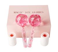 Globos de hielo para apretar la cara y reducir la hinchazón, globos masajeadores de piel fría o caliente, globos fríos para tratamientos faciales, globos de hielo faciales mejoran la circulación (rosa