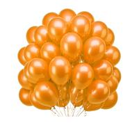 Globos de látex naranja de 10 pulgadas, globos lisos de grado helio para fiestas de cumpleaños, bodas, baby showers, decoraciones de Navidad y eventos, suministros de fiesta duraderos y versátiles, 50