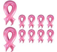 Globos de Lazo Rosa para Concienciación del Cáncer de Mama - Decoración de Aluminio para Eventos de Octubre Rosa, Recaudación de Fondos y Fiestas Benéficas