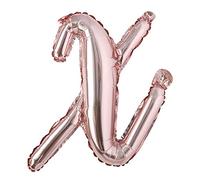 Globos de letras minúsculas de oro rosa de 45,72 cm, letras minúsculas, letras, globos de cumpleaños, decoración de fiesta de cumpleaños (45,72 cm), oro rosa x