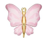 Globos de mariposa rosa con diseño de mariposa PartyDeco para baby shower, niñas, globos gigantes de Mylar, decoración de fiesta temática de mariposas, cumpleaños