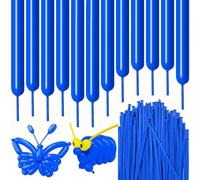 Globos de modelado, 100 unidades, azul oscuro, largos, de látex, con animales, globos largos de látex 260Q, para cumpleaños, Navidad, bodas, fiestas (azul oscuro)