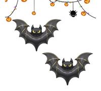 Globos de murciélago negro de Halloween, globos de aluminio de murciélago gigante de 59 pulgadas, suministros de fiesta espeluznante para Halloween, día de la muerte, espeluznante, cumpleaños, baby