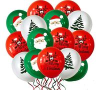 Globos de Navidad - 30 Unidades de Látex para Decoración y Fiesta - Helio Compatible